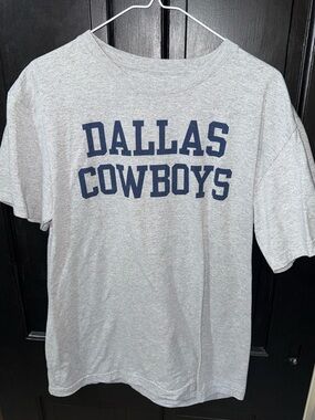NFL Dallas Cowboys Gray Tee with Navy Logo